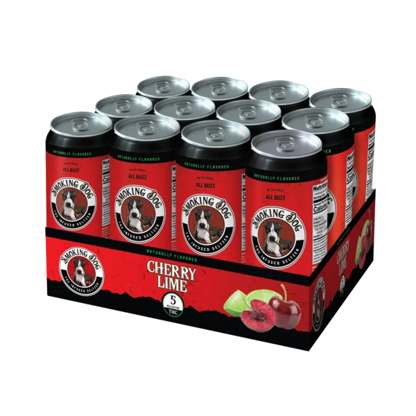 SMOKING DOG THC SELTZER 5MG (Cherry Lime) - 12 Pack