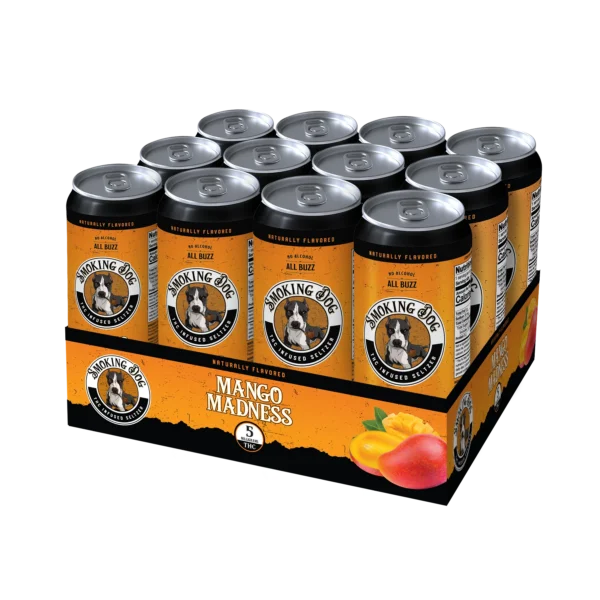 SMOKING DOG THC SELTZER 5MG (Mango Madness) - 12 Pack