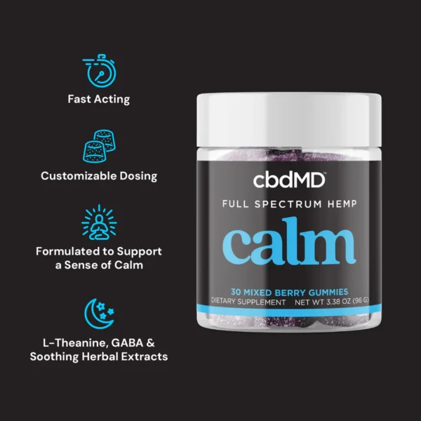 Full Spectrum CBD Calming Gummies - Mixed Berry 30 CT