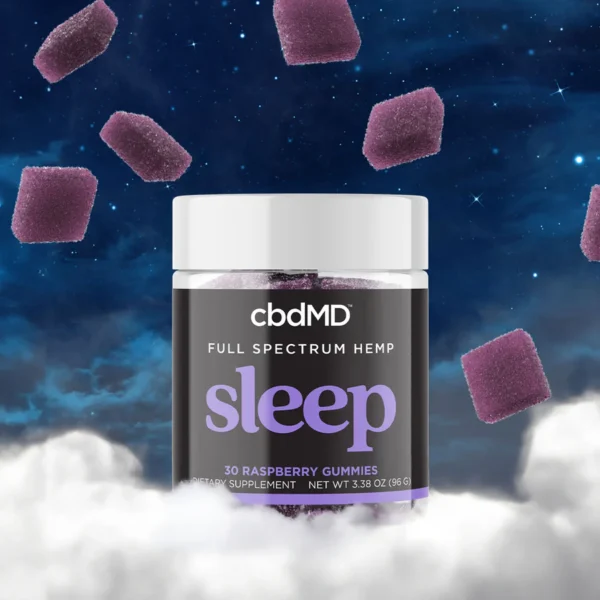Full Spectrum CBD Sleep Gummies - Raspberry - 30 CT - 50 MG CBD : 3 MG THC: 20 MG CBN