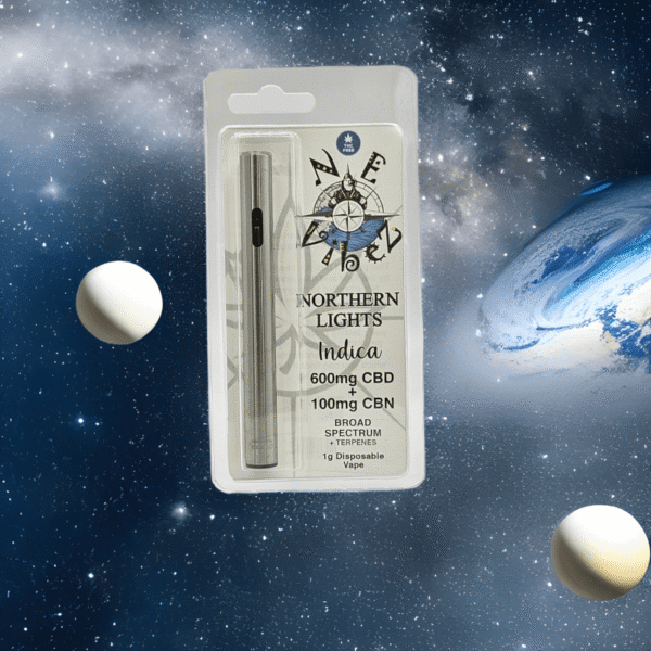 N.E. Vibez - 1 Gram CBD + CBN Broad Spectrum Sleep Vapes - Northern Lights