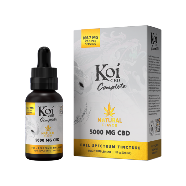 Koi Complete Full Spectrum CBD Tincture | Natural Hemp Flavor (30 mL)
