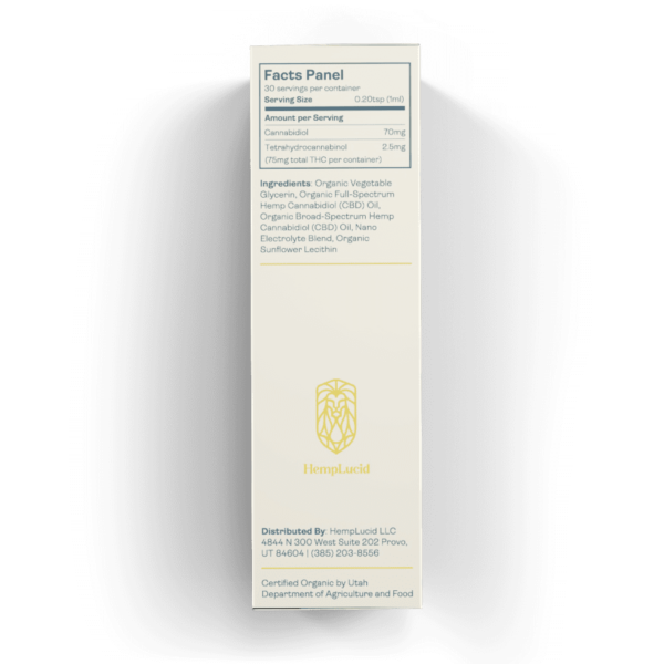 Organic Full-Spectrum Water Soluble CBD - Natural Flavor - 2100mg
