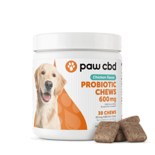 Paw CBD - Broad Spectrum CBD Dog Probiotic Chews