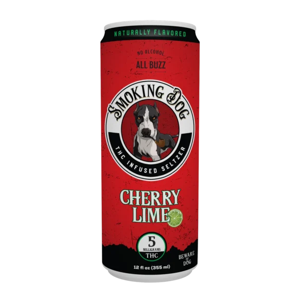 SMOKING DOG THC SELTZER 5MG (Cherry Lime) - Single