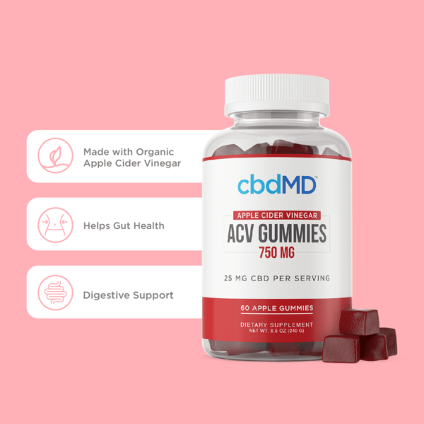 CBD Apple Cider Vinegar Gummies - 60 Count 750mg