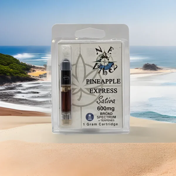 N.E. Vibez - 1 Gram Broad Spectrum Vape Cartridge - Pineapple Express